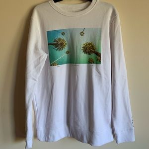 White Crewneck w/ Graphic Design